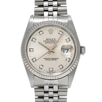 ロレックス デイトジャスト 16234G シルバー/ダイヤモンド メンズ 時計 【中古】【wristwatch】