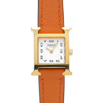 エルメス Hウォッチ ミニ HH1.101 ホワイト レディース 時計 【中古】【wristwatch】