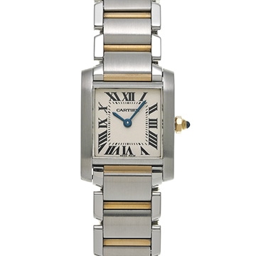 カルティエ タンク フランセーズ SM W51007Q4 シルバー レディース 時計 【中古】【wristwatch】