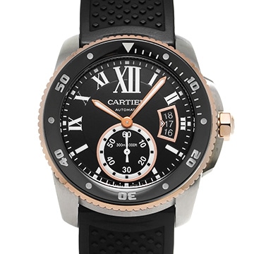 カルティエ カリブル ドゥ カルティエ ダイバー W7100055 ブラック メンズ 時計 【中古】【wristwatch】