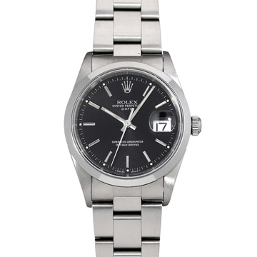 ロレックス オイスターパーペチュアル デイト 15200 ブラック メンズ 時計 【中古】【wristwatch】