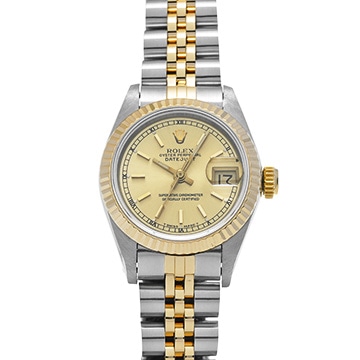 ロレックス デイトジャスト 69173 シャンパン レディース 時計 【中古】【wristwatch】