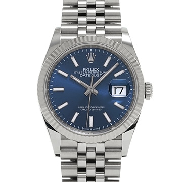 ロレックス デイトジャスト 36 126234 ブライトブルー メンズ 時計 【中古】【wristwatch】