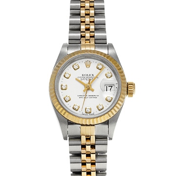 ロレックス デイトジャスト 69173G ホワイト/ダイヤモンド レディース 時計 【中古】【wristwatch】