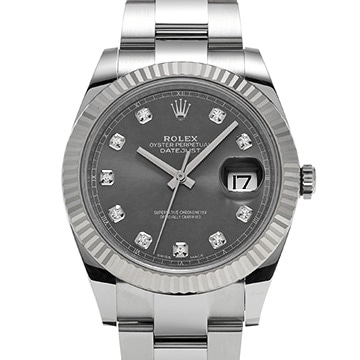 ロレックス デイトジャスト 41 126334G スレート/ダイヤモンド メンズ 時計 【中古】【wristwatch】