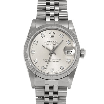 ロレックス デイトジャスト 68274G シルバー/ダイヤモンド ユニセックス 時計 【中古】【wristwatch】