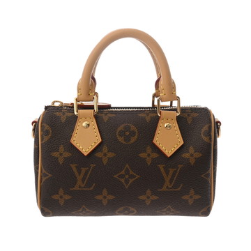 ルイ ヴィトン モノグラム ナノ スピーディ 2WAY ブラウン M81085 モノグラムキャンバス レディース バッグ 【中古】【bag】