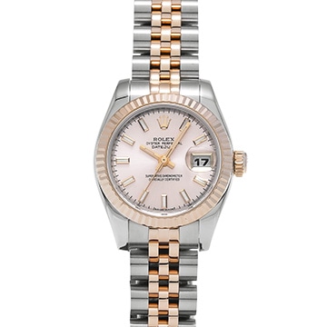 ロレックス デイトジャスト 179171 ピンク レディース 時計 【中古】【wristwatch】