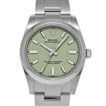 ロレックス オイスターパーペチュアル 34 124200 ピスタチオ ユニセックス 時計 【中古】【wristwatch】