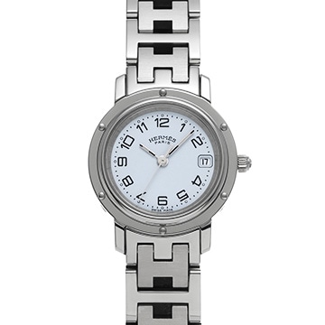 エルメス クリッパー CL4.210.130/3758 ライトブルー レディース 時計 【中古】【wristwatch】