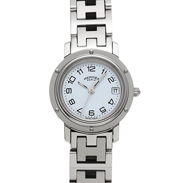 エルメス クリッパー CL4.210.130/3758 ライトブルー レディース 時計 【中古】【wristwatch】