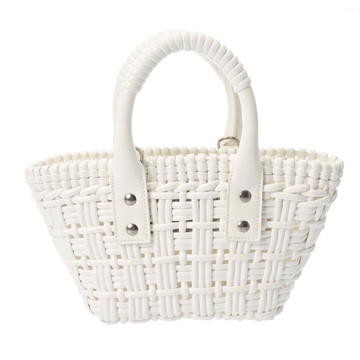 バレンシアガ BISTRO XXS 2WAY ホワイト 678028 エナメルフェイクカーフ レディース バッグ 【中古】【bag】