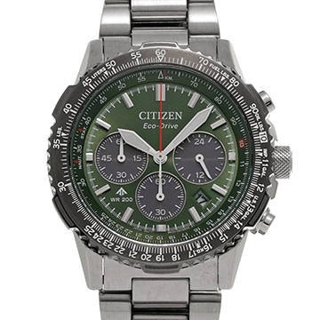 シチズン エコドライブ SKYシリーズ CA4664-60W グリーン メンズ 時計 【中古】【wristwatch】