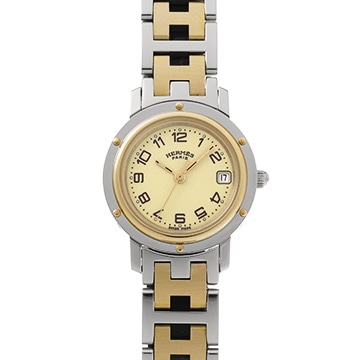 エルメス クリッパー CL4.220 イエロー レディース 時計 【中古】【wristwatch】