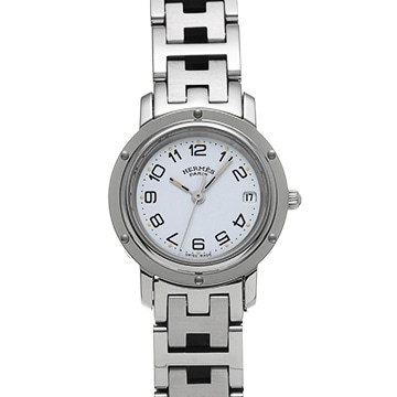 エルメス クリッパー CL4.210.130/3758 ライトブルー レディース 時計 【中古】【wristwatch】