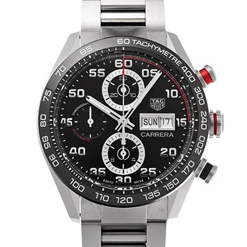 タグ ホイヤー カレラ キャリバー16 クロノグラフ CBN2A1AA.BA0643 ブラック メンズ 時計 【中古】【wristwatch】