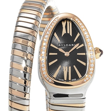 ブルガリ セルペンティ トゥボガス シングルスパイラル SP35SPG ブラック レディース 時計 【中古】【wristwatch】