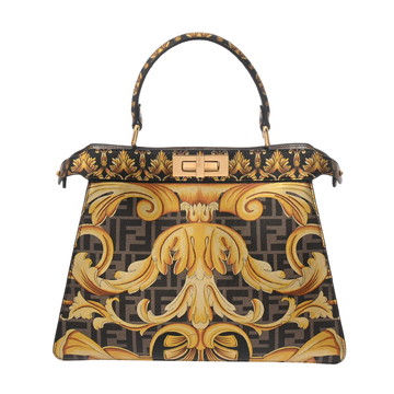 フェンディ FENDI×VERSACE I See U ミディアム FENDANCE マルチカラー カーフレザー レディース バッグ 【中古】【bag】