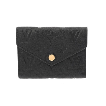 ルイ ヴィトン モノグラムアンプラント ポルトフォイユ ヴィクトリーヌ ノワール M64060 レザー ユニセックス 財布 【中古】【purse】