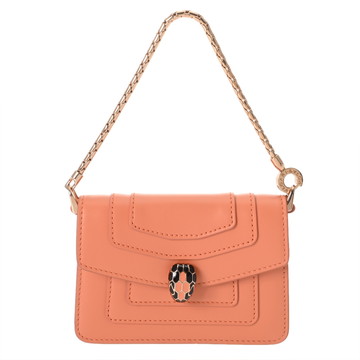 ブルガリ バッグチャーム セルペンティ オレンジ/ゴールド金具 カーフ ユニセックス ジュエリー 【中古】【jewelry】