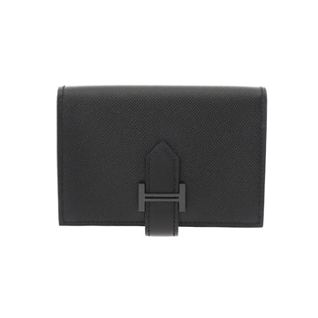 エルメス ベアン カードケース モノクローム ブラック/ブラック金具 ヴォーマダム レディース 【中古】【other】