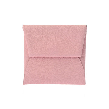 エルメス バスティア ローズサクラ/シルバー金具 シェーブル レディース 財布 【中古】【purse】