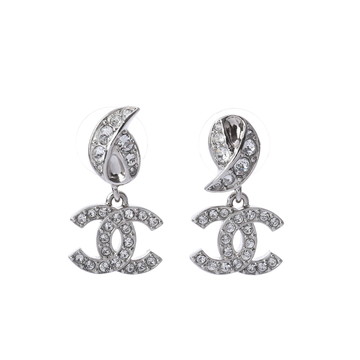 シャネル ココマーク  シルバー/ホワイト ABG152 メタル/ストラス/クリスタル レディース ジュエリー 【中古】【jewelry】