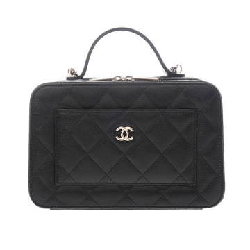 シャネル マトラッセ ヴァニティケース ブラック AP4778 グレインド カーフスキン レディース バッグ 【中古】【bag】