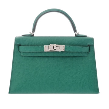 エルメス ミニケリー2 アマゾン ヴェールジェイド ヴォーエプソン レディース バッグ 【中古】【bag】