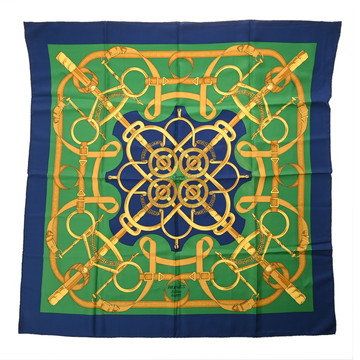 エルメス カレ90 EPERON D OR マルチカラー シルク100％ レディース 【中古】【other】