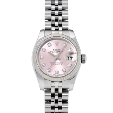 ロレックス デイトジャスト 179174G ピンク/ダイヤモンド レディース 時計 【中古】【wristwatch】