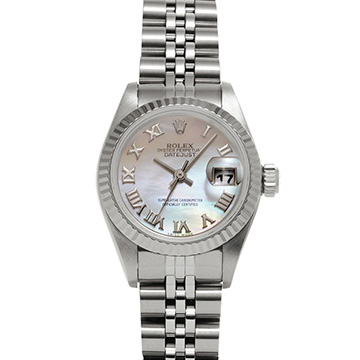 ロレックス デイトジャスト 69174NR ホワイトシェル レディース 時計 【中古】【wristwatch】