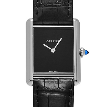 カルティエ タンク マスト ドゥ カルティエ LM WSTA0072 ブラックラッカー メンズ 時計 【中古】【wristwatch】