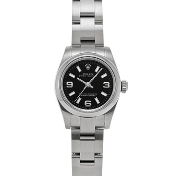 ロレックス オイスターパーペチュアル 26 176200 ブラック レディース 時計 【中古】【wristwatch】