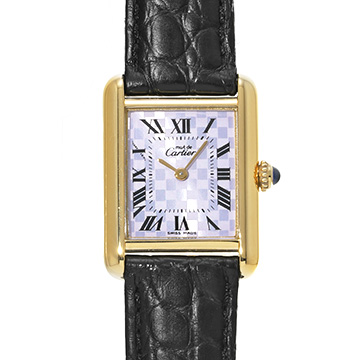 カルティエ マストタンク SM W1017554 パープル レディース 時計 【中古】【wristwatch】