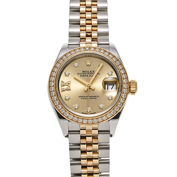ロレックス レディ デイトジャスト 28 279383RBR シャンパン/ダイヤモンド レディース 時計 【中古】【wristwatch】