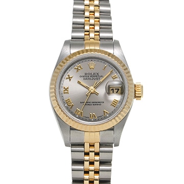 ロレックス デイトジャスト 69173 グレー レディース 時計 【中古】【wristwatch】