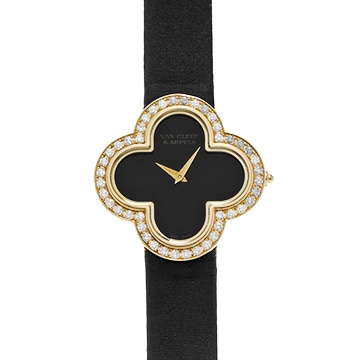 ヴァン クリーフ&アーペル ヴィンテージ アルハンブラ ウォッチ VCARN5HZ00 ブラック レディース 時計 【中古】【wristwatch】