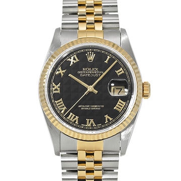 ロレックス デイトジャスト 16233 ブラックピラミッド メンズ 時計 【中古】【wristwatch】