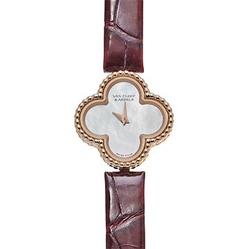 ヴァン クリーフ&アーペル スウィート アルハンブラ ウォッチ VCARO8SF00 ホワイトシェル レディース 時計 【中古】【wristwatch】