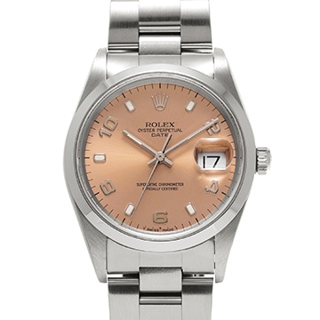 ロレックス オイスターパーペチュアル デイト 15200 ピンク メンズ 時計 【中古】【wristwatch】