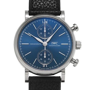 IWC ポートフィノ クロノグラフ 39 ローレウス スポーツ フォー グッド IW391408 ブルー メンズ 時計 【中古】【wristwatch】