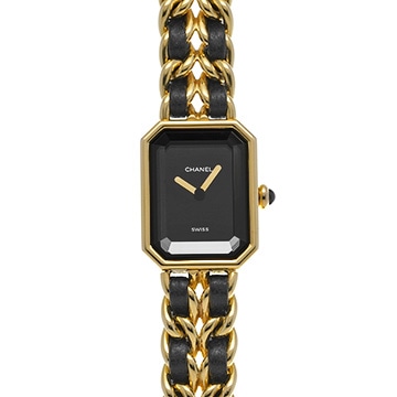 シャネル プルミエール M H0001 ブラック レディース 時計 【中古】【wristwatch】
