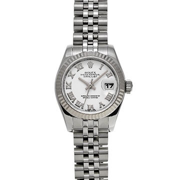 ロレックス デイトジャスト 179174 ホワイト レディース 時計 【中古】【wristwatch】