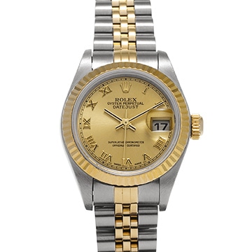 ロレックス デイトジャスト 79173 シャンパン レディース 時計 【中古】【wristwatch】