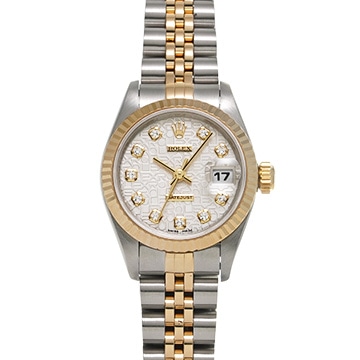 ロレックス デイトジャスト 69173G シルバーコンピュータ/ダイヤモンド レディース 時計 【中古】【wristwatch】