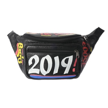 バレンシアガ エクスプローラー ベルトバッグ グラフィティ ブラック  529550.1073.X.002123 レザー レディース バッグ 【中古】【bag】