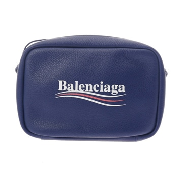 バレンシアガ エブリデイ カメラバッグ S ブルー 489812 レザー レディース バッグ 【中古】【bag】