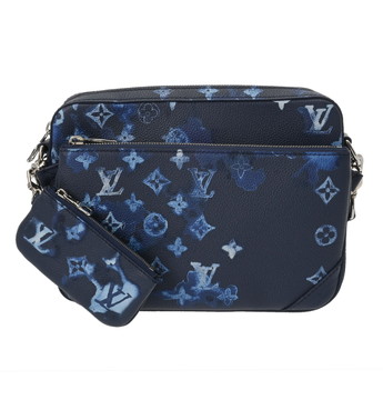 ルイ ヴィトン トリオ メッセンジャー ブルー M57840 モノグラムウォーターカラーキャンバス メンズ バッグ 【中古】【bag】