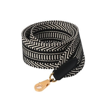 エルメス バンドリエール サングル カヴァル 50mm ブラック/ホワイト トワル/ヴォースイフト ユニセックス 【未使用】【other】